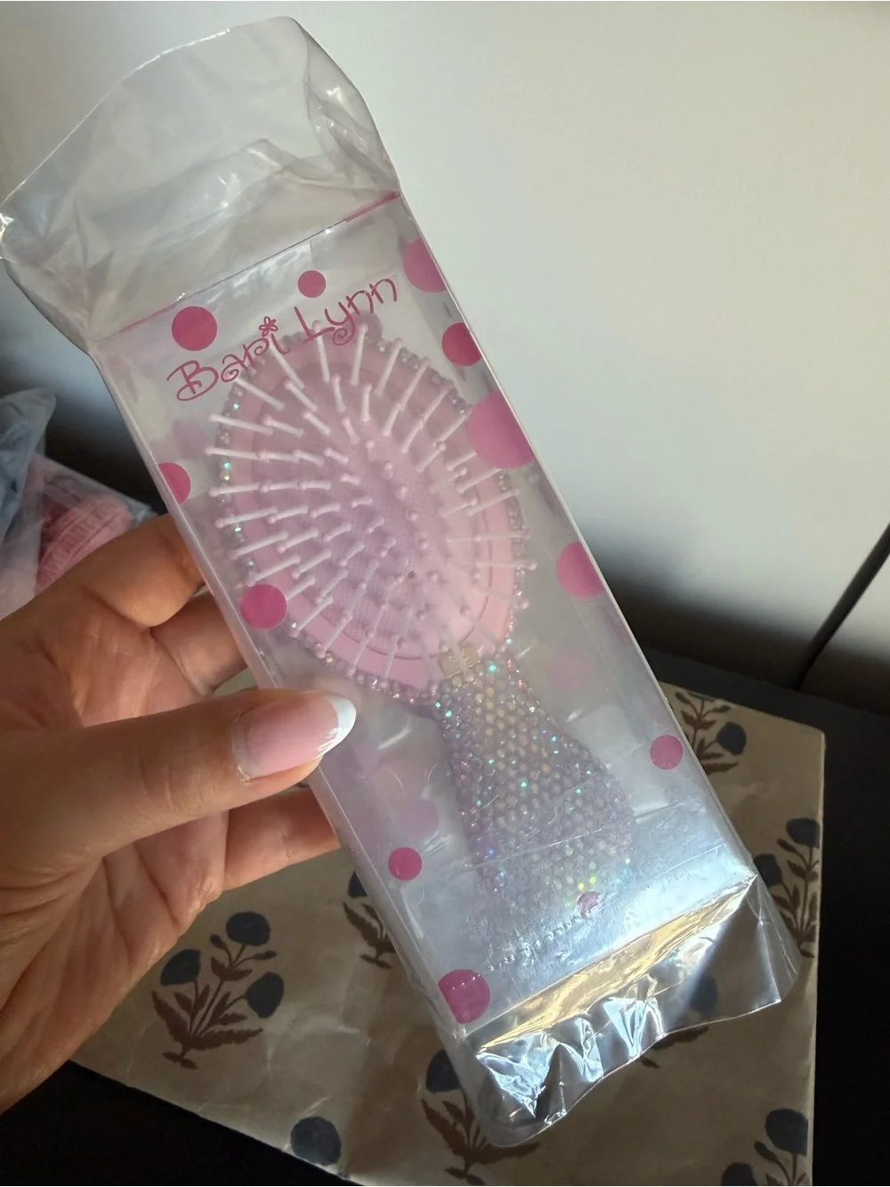 Pink Crystal Hair Brush - Women Bath & Body